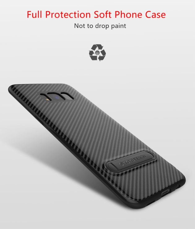 เคส S8 , S8 Plus เคสลายเคฟล่า มีขาตั้ง